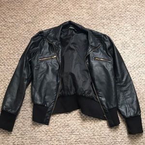 Faux leather jacket